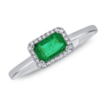 Load image into Gallery viewer, 14k Gold Diamond &amp; Green Emerald Ring