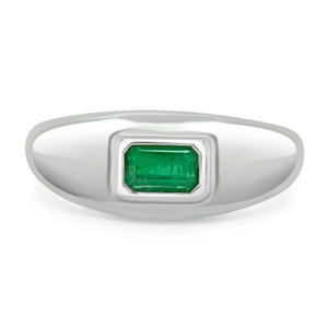 14k Gold & Green Emerald Ring