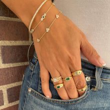 Load image into Gallery viewer, 14k Gold &amp; Baguette Diamond Signet Ring