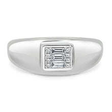 Load image into Gallery viewer, 14k Gold &amp; Baguette Diamond Signet Ring