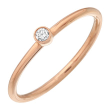 Load image into Gallery viewer, 14k Gold &amp; Diamond Bezel Ring