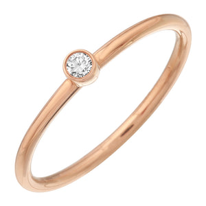 14k Gold & Diamond Bezel Ring