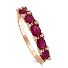 Load image into Gallery viewer, 14K Gold, Oval Emerald &amp; Diamond Ring