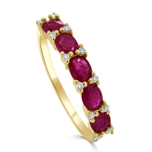 Load image into Gallery viewer, 14K Gold, Oval Emerald &amp; Diamond Ring