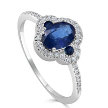 Load image into Gallery viewer, 14K Gold, Sapphire &amp; Diamond Ring
