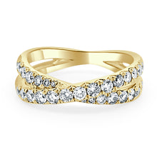 Load image into Gallery viewer, 18k Gold &amp; Diamond Crossover Ring
