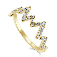 Load image into Gallery viewer, 14k Gold &amp; Diamond Heart Beat Ring