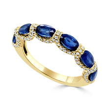 Load image into Gallery viewer, 14k Gold Sapphire &amp; Diamond Ring