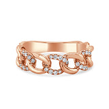14k Gold & Diamond Link Ring - 0.33 ct