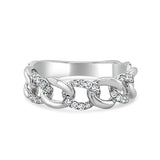 14k Gold & Diamond Link Ring - 0.33 ct