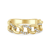 14k Gold & Diamond Link Ring - 0.33 ct