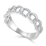 14k Gold & Diamond Link Ring - 0.33 ct