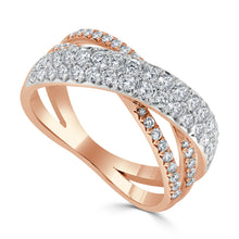 Load image into Gallery viewer, 18k Gold &amp; Diamond Crossover Ring