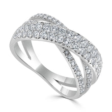 Load image into Gallery viewer, 18k Gold &amp; Diamond Crossover Ring
