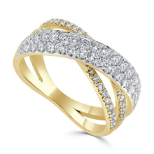 Load image into Gallery viewer, 18k Gold &amp; Diamond Crossover Ring