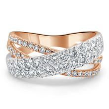 Load image into Gallery viewer, 18k Gold &amp; Diamond Crossover Ring