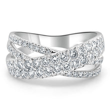 Load image into Gallery viewer, 18k Gold &amp; Diamond Crossover Ring