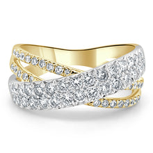 Load image into Gallery viewer, 18k Gold &amp; Diamond Crossover Ring