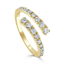 Load image into Gallery viewer, 14K Gold &amp; Diamond Crossover Ring