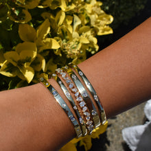 Load image into Gallery viewer, 14k Gold &amp; Fancy-Shape Diamond Bangle