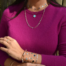 Load image into Gallery viewer, 14K Gold &amp; Circle Mother of Pearl Station Necklace