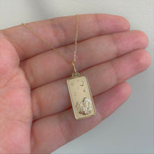 Load image into Gallery viewer, 14k Gold Zodiac Dog Tag Necklace